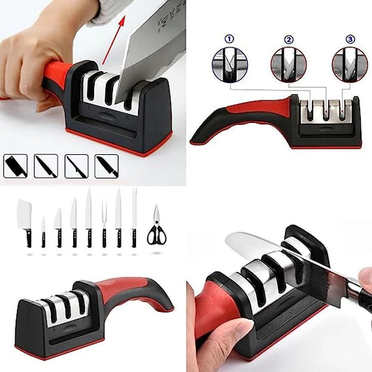 Afilador de Cuchillos 3 en 1 Profesional