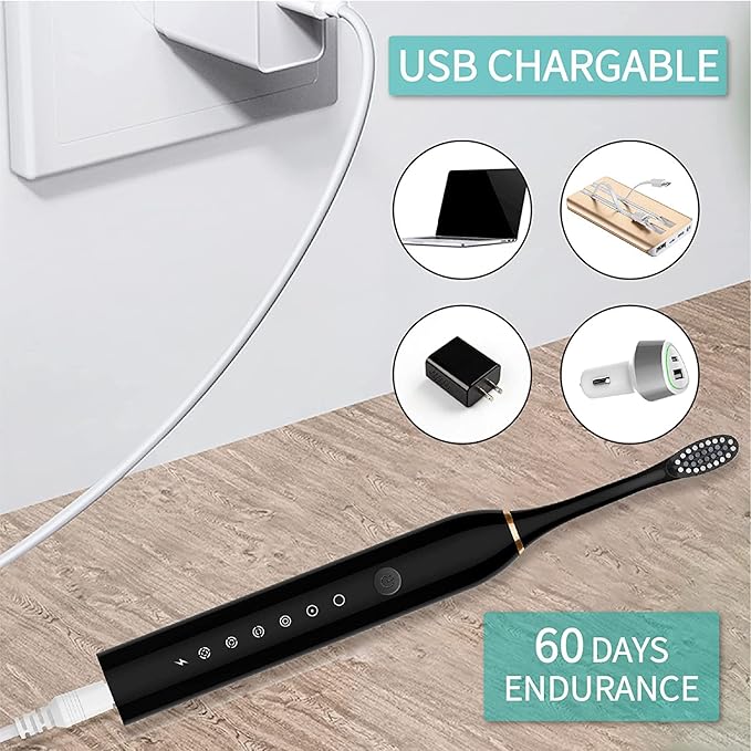 Cepillo de Dientes Eléctrico Recargable de Larga Duración