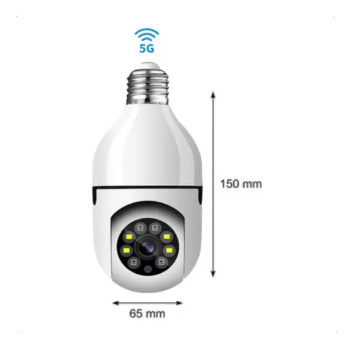 Cámara WiFi Lámpara de Seguridad Giratoria 360 Full HD - V380