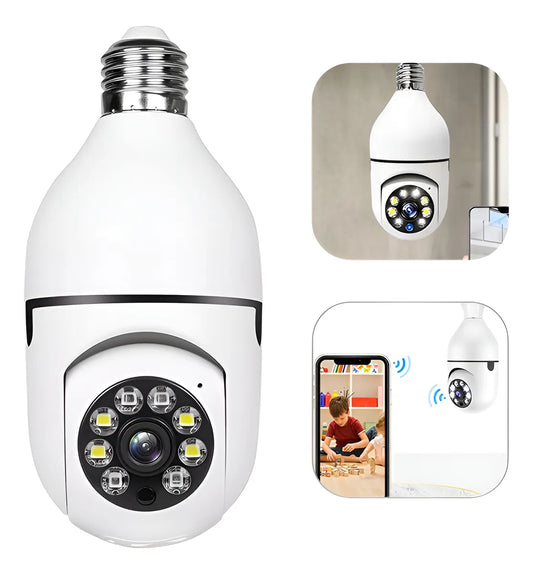 Cámara WiFi Lámpara de Seguridad Giratoria 360 Full HD - V380