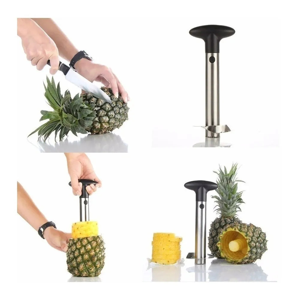Cortador de Piña en Espiral de Acero Inoxidable