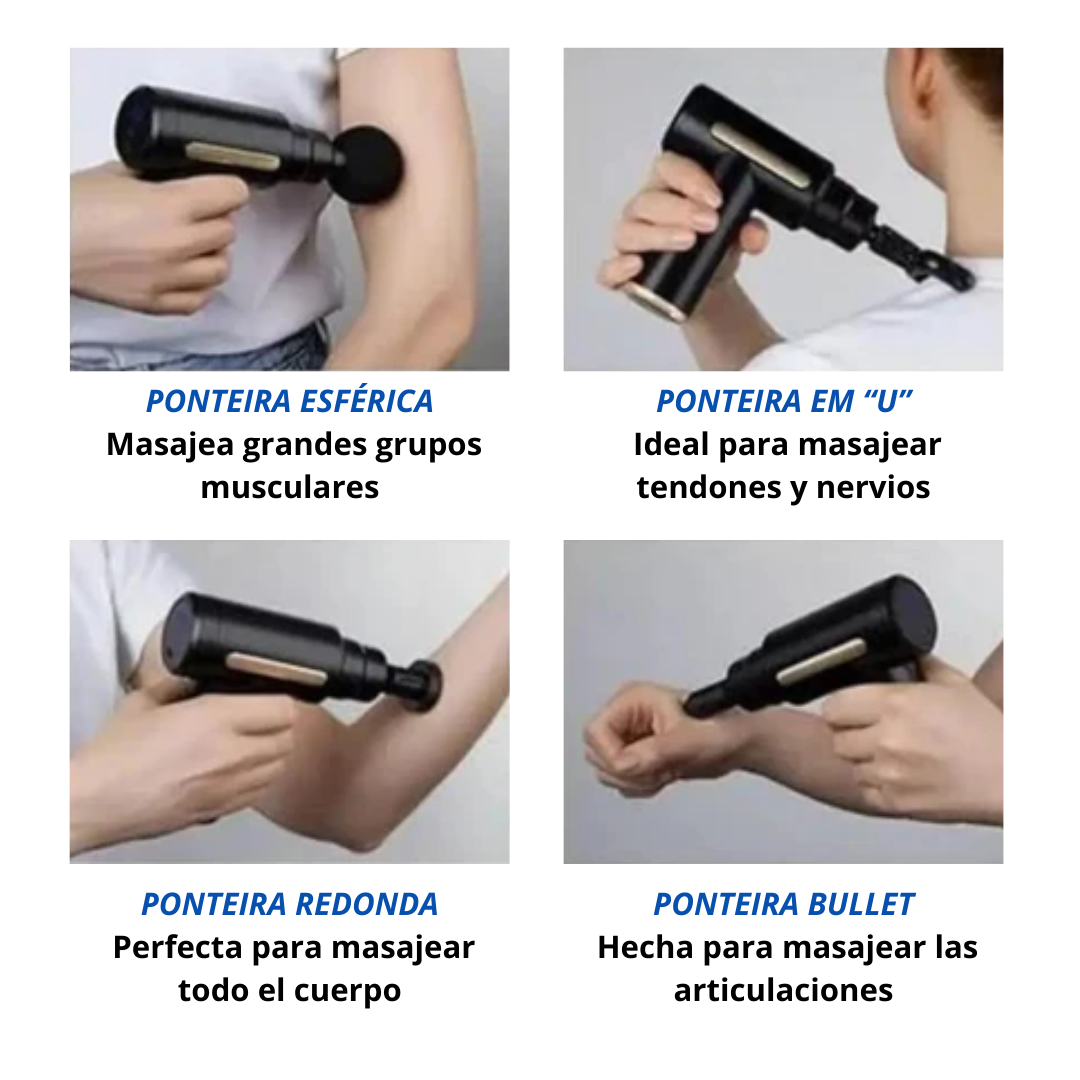 Masajeador Eléctrico Portátil de Alta Frecuencia Profesional para Masaje Muscular